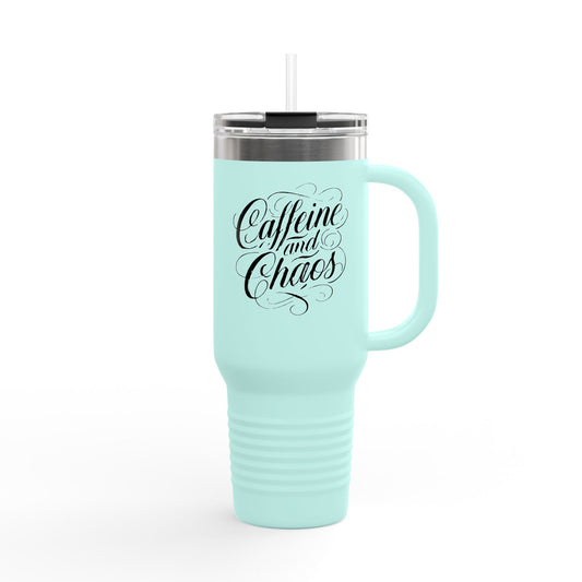 Caffeine and Chaos Insulated Travel Mug